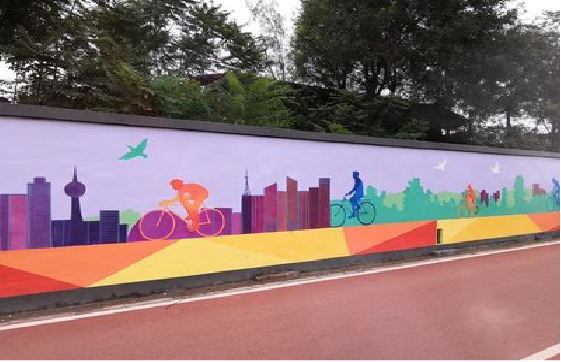 若尔盖墙体彩绘-围墙