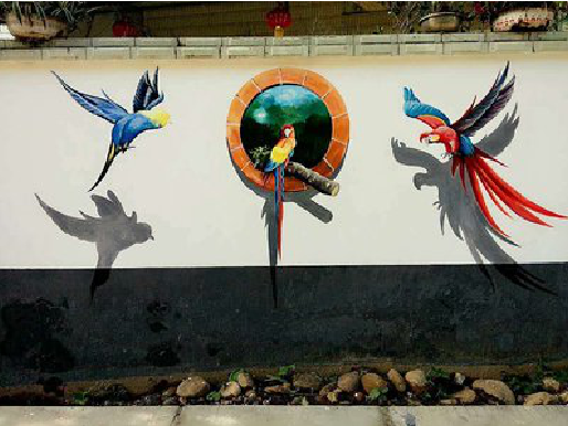 若尔盖视觉错位-3D墙绘设计