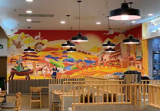 若尔盖商业空间彩绘介绍。