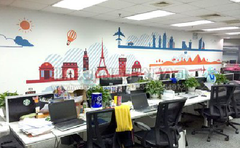 若尔盖教你设计办公室墙绘的方法。