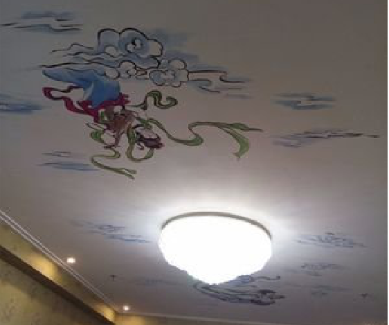 若尔盖如何快速绘制天花板上的手绘墙？