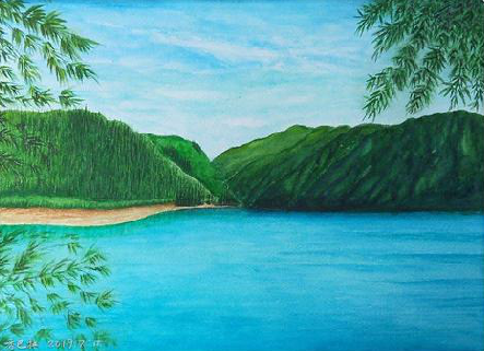 若尔盖在墙绘中，如何绘画绿水青山？